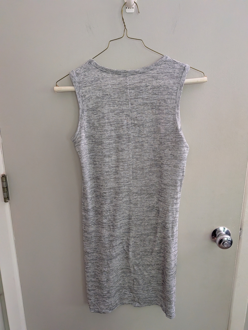 J. Crew XD Heather Gray Knit Shift Tank Dress Luxury Summer Travel Classic EUC - Picture 5 of 5
